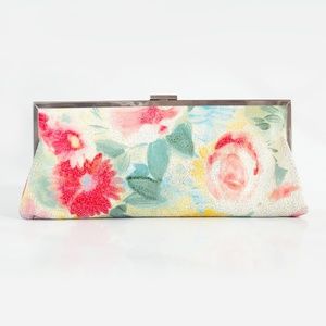 HOBO INTERNATIONAL floral leather clutch/wallet